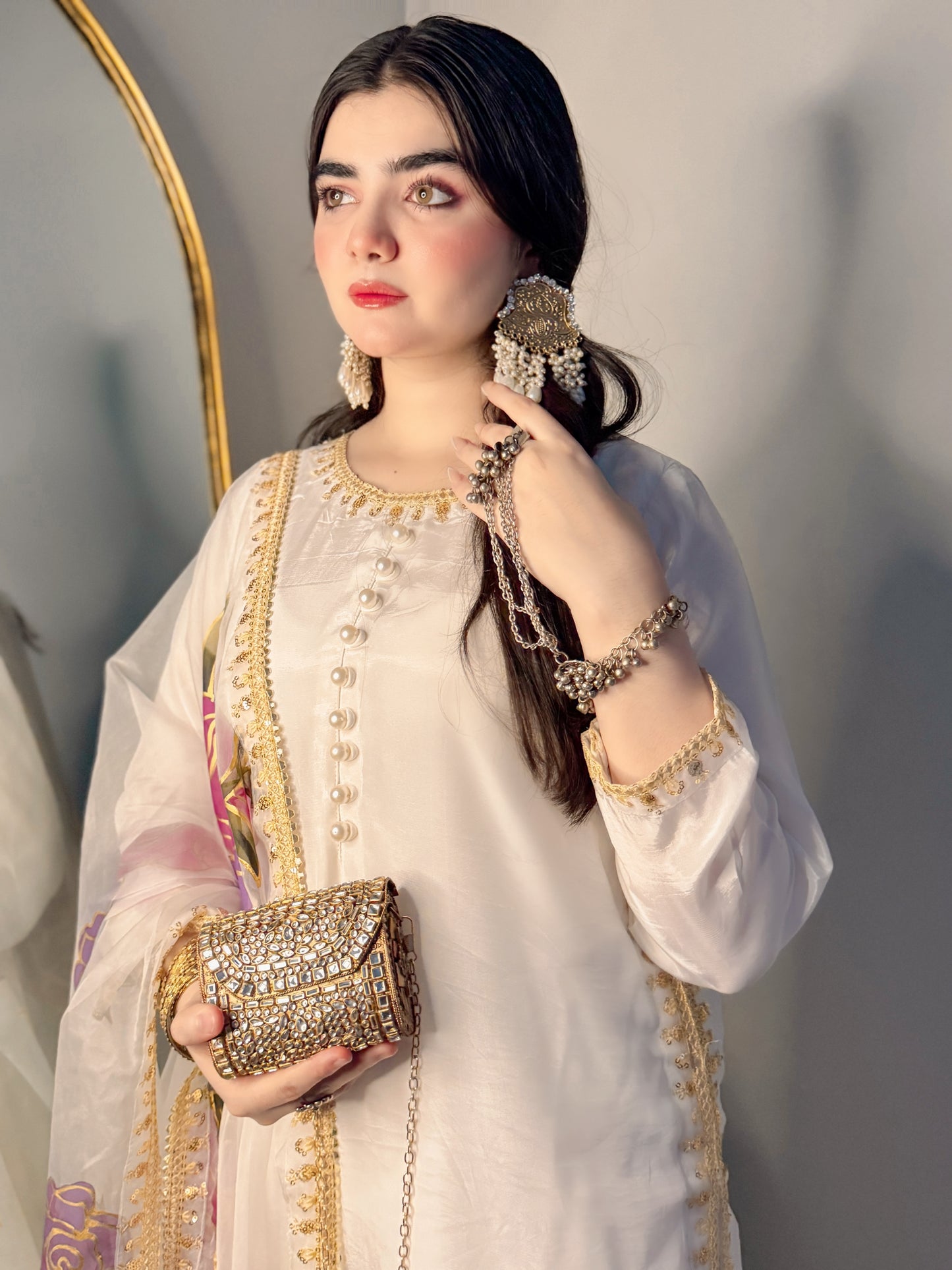 Embroidered Tassel Silk - TS - 01